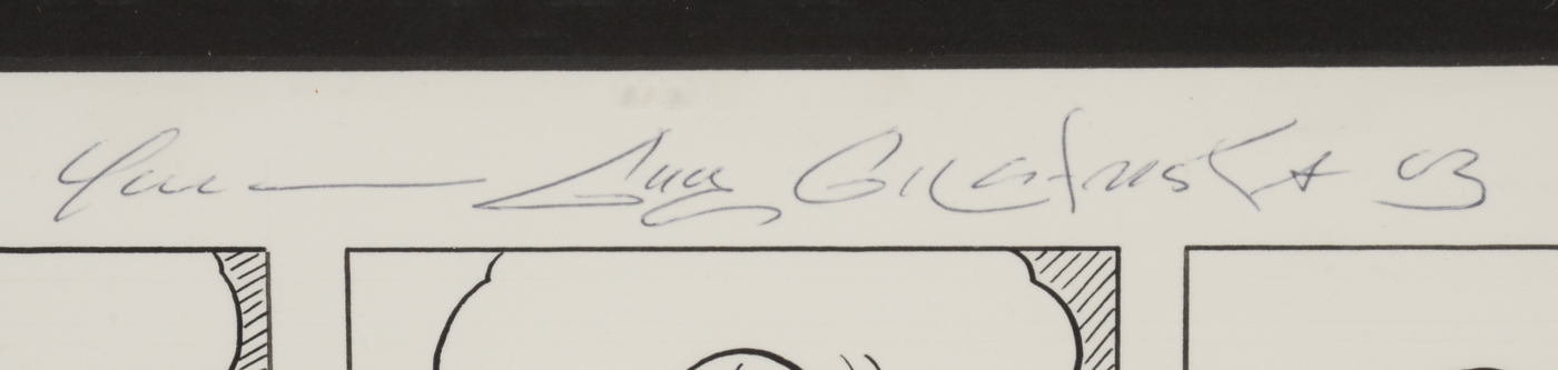 Guy & Brad Gilchrist Original 2000 Signed Ink Drawing for"Nancy" Comic Strip