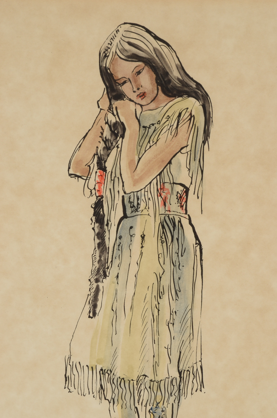 Janet W. Kimberling Signed 1979 Limited Edition Lithograph with Hand-Coloring