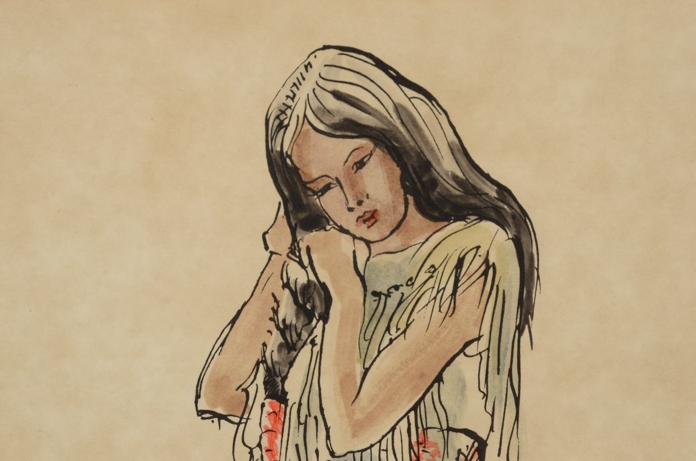 Janet W. Kimberling Signed 1979 Limited Edition Lithograph with Hand-Coloring