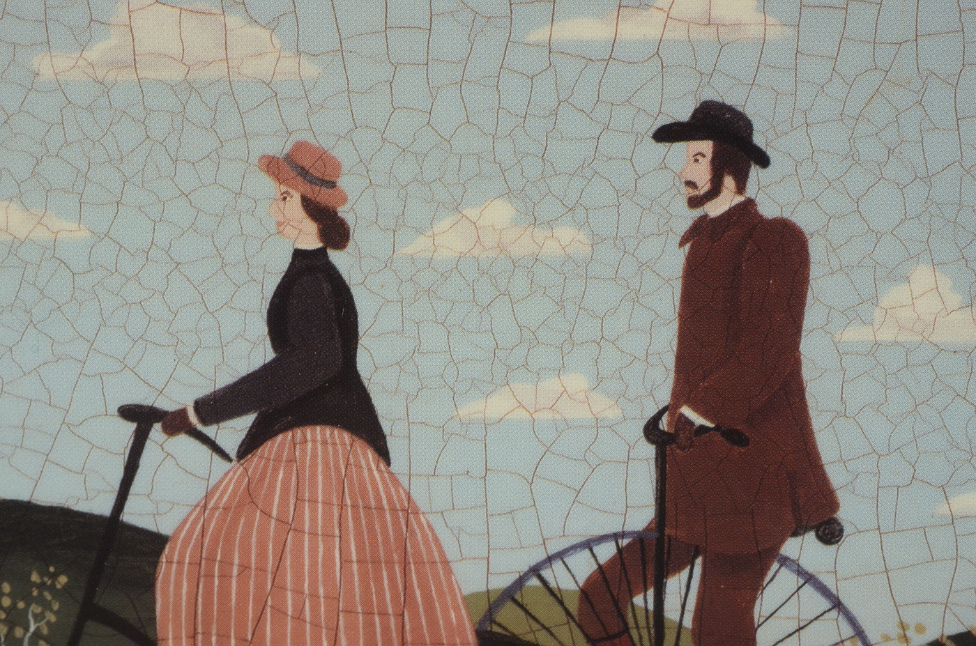 Nancy Lubeck Signed Limited Edition Offset Lithograph "Bike for Two"