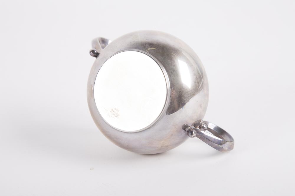 Gorham Sterling Silver Creamer and Sugar Bowl with Cup