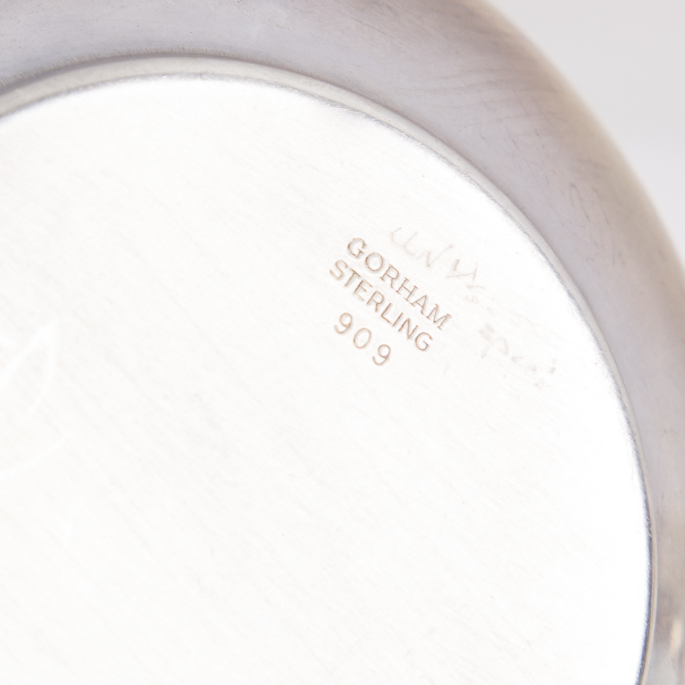 Gorham Sterling Silver Creamer and Sugar Bowl with Cup