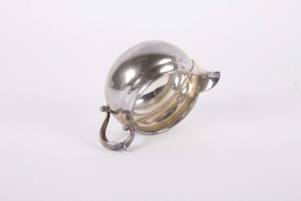 Gorham Sterling Silver Creamer and Sugar Bowl with Cup