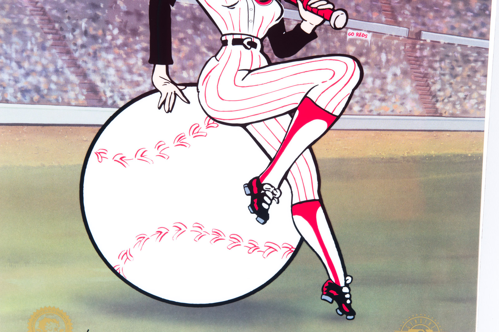 "Betty On Deck" Cincinnati Reds Animation Sericel