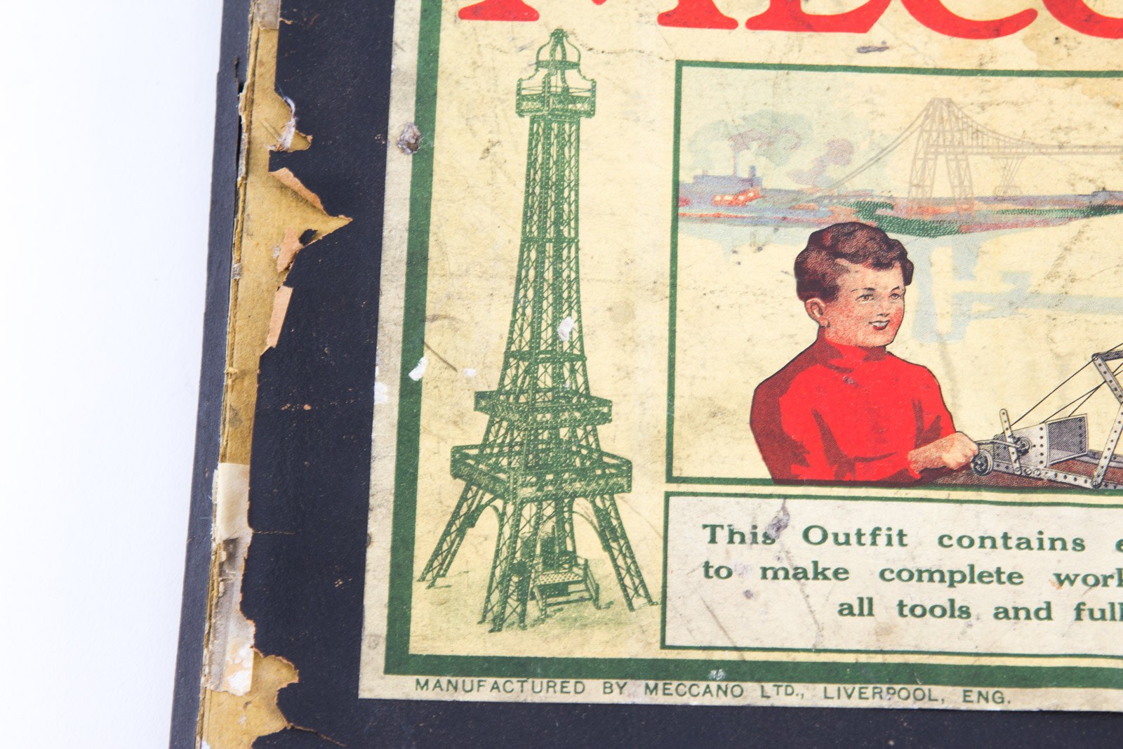 Vintage Meccano Erector Set with Original Box and Instruction Manual