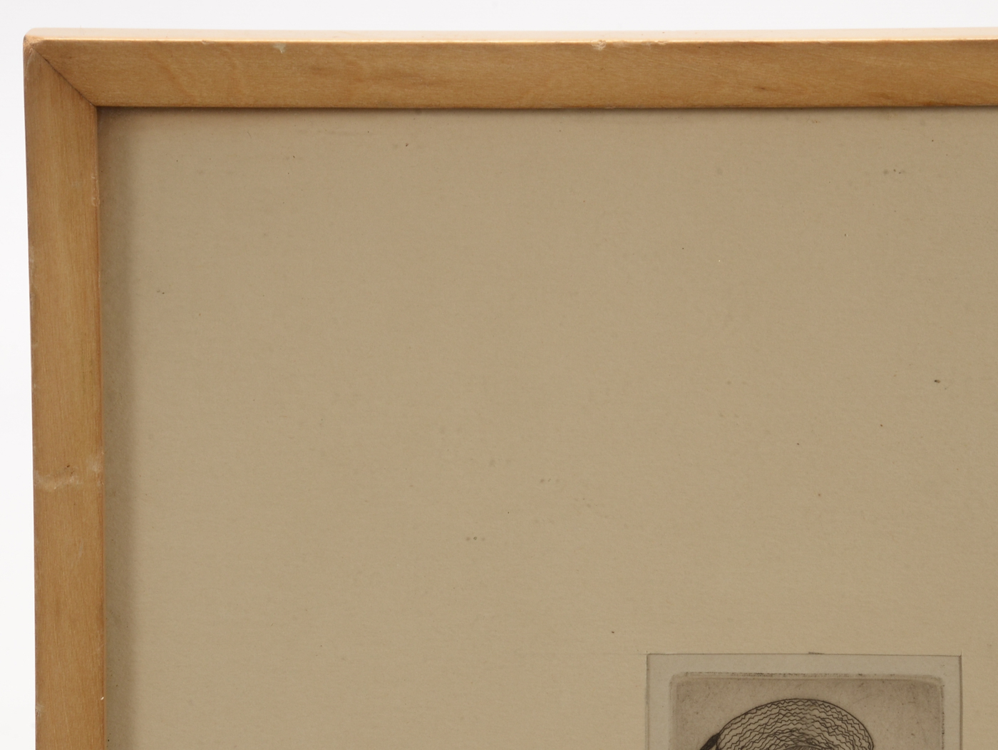 Margaret Ann Gaug Signed Miniature Etching "Me and My Dog"