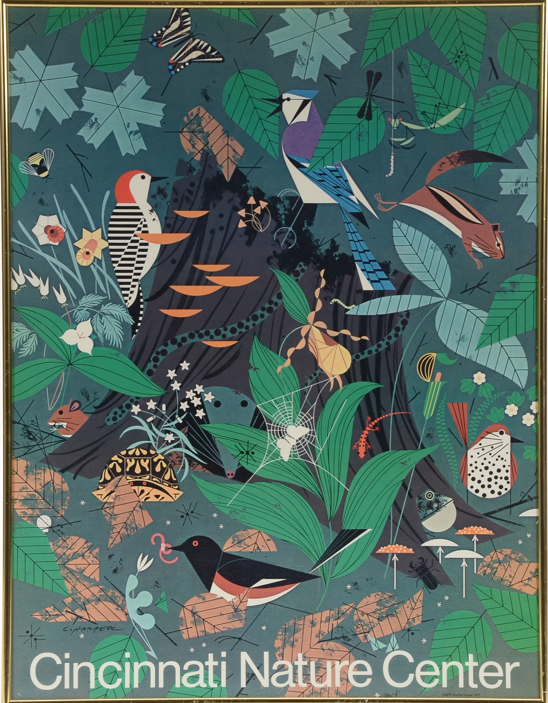 1977 Poster for Cincinnati Nature Center Designed by Charley Harper
