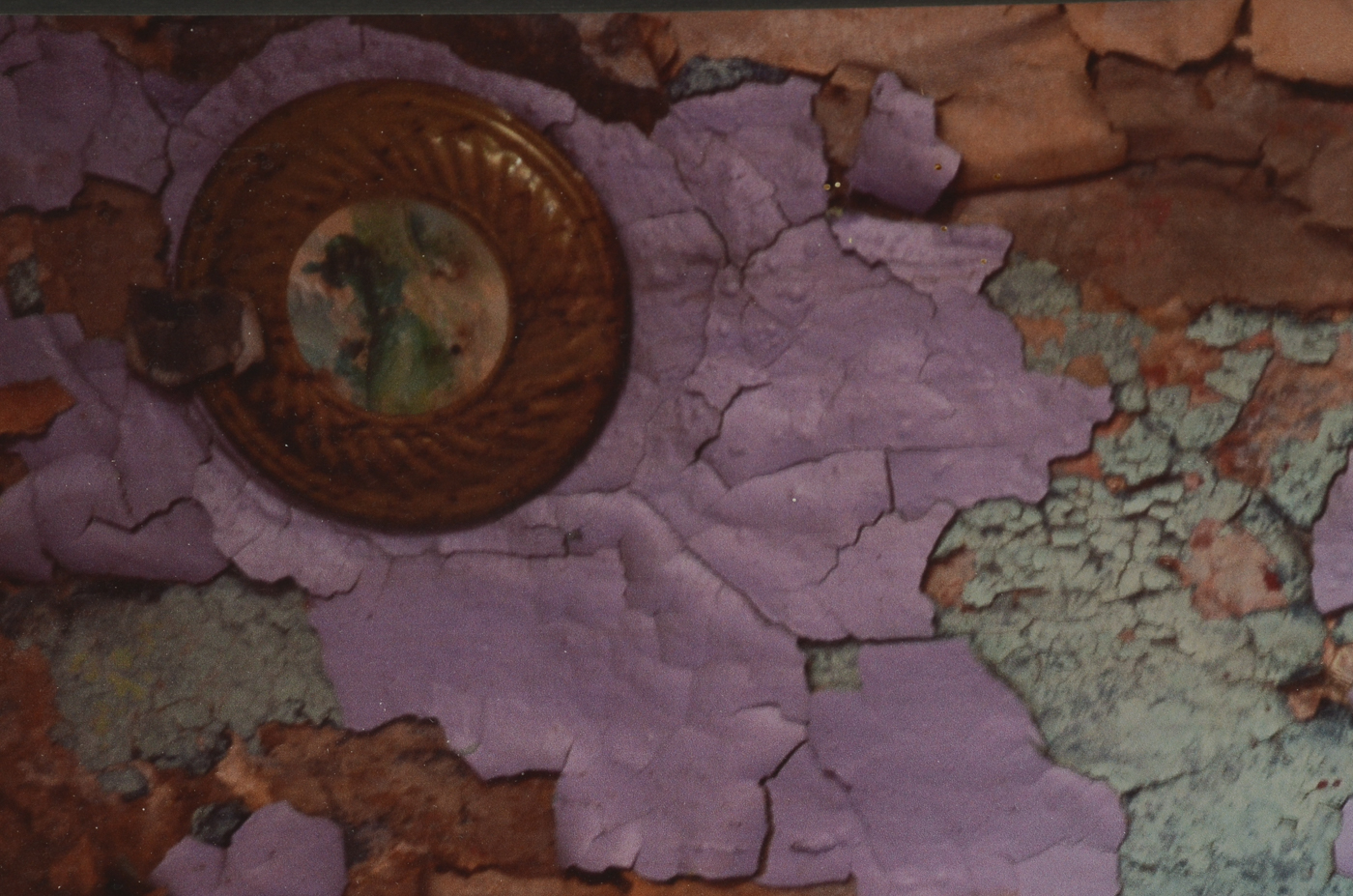 Digital Photograph of Close-Up Detail of Peeling Paint