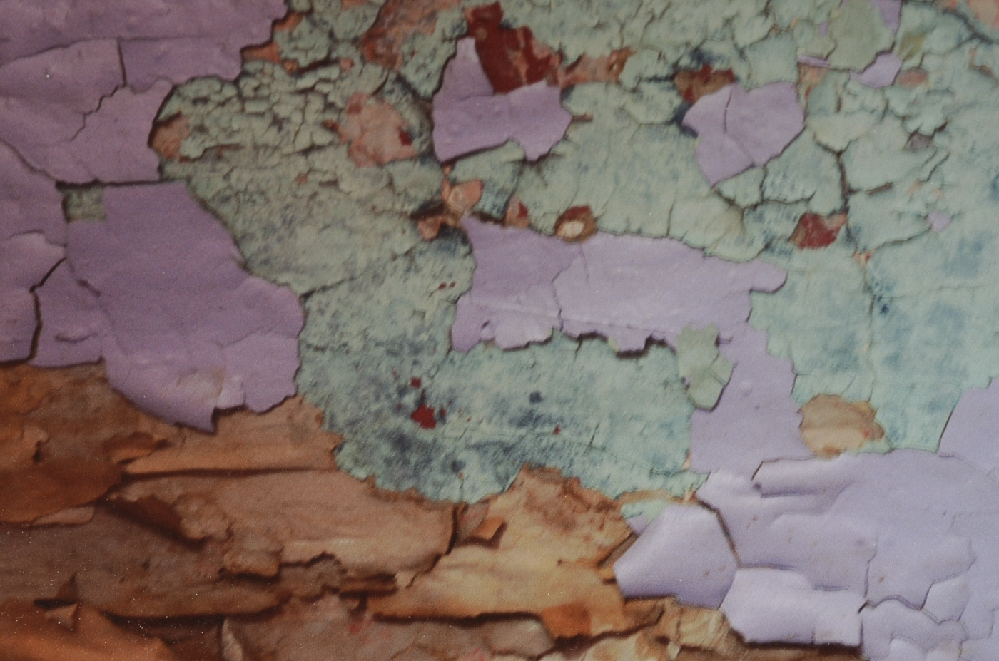Digital Photograph of Close-Up Detail of Peeling Paint