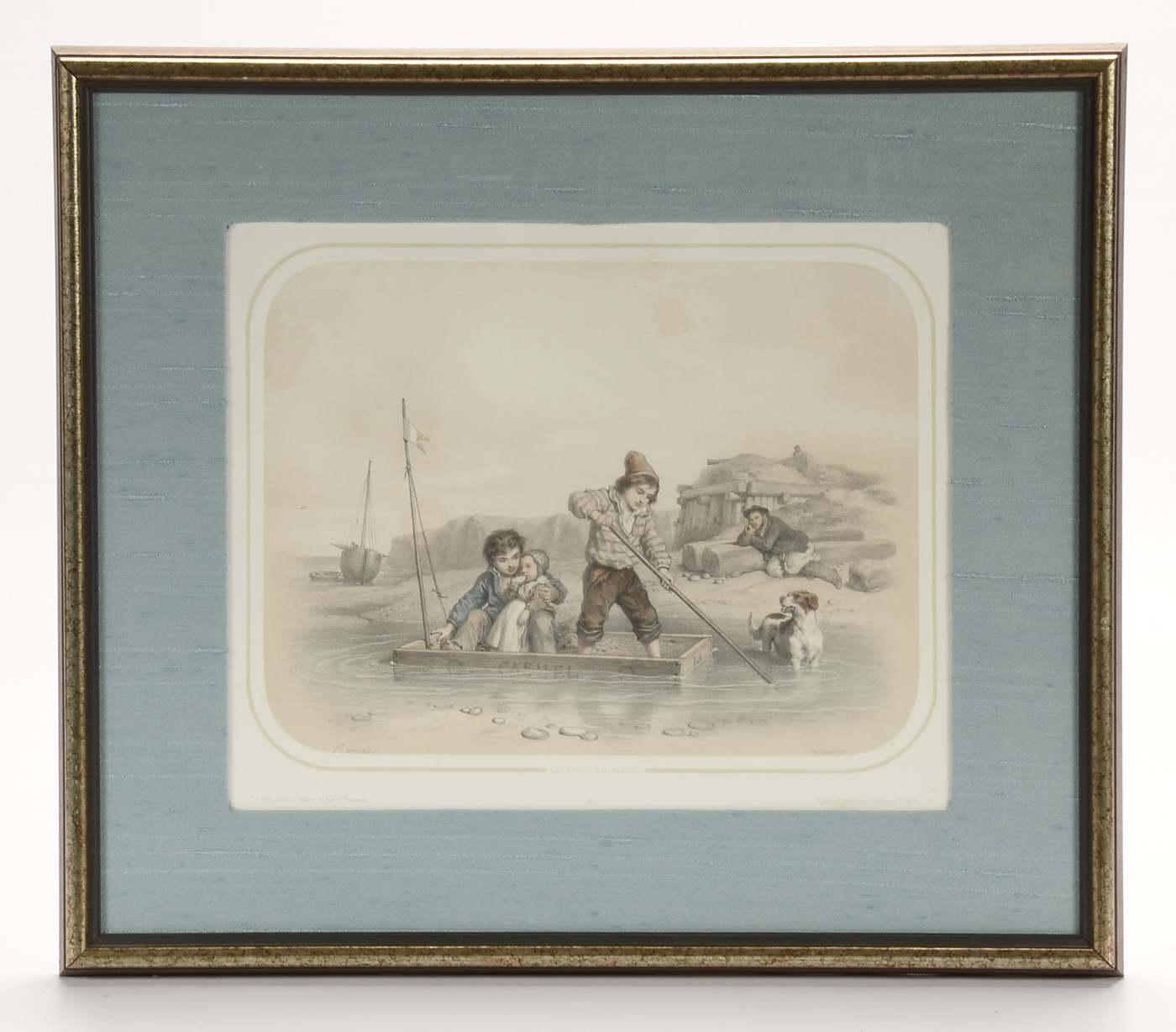 Two Antique 19th-Century Lithographs after Francois Grenier