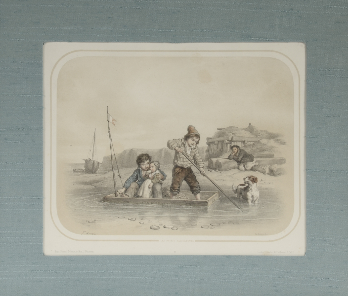 Two Antique 19th-Century Lithographs after Francois Grenier