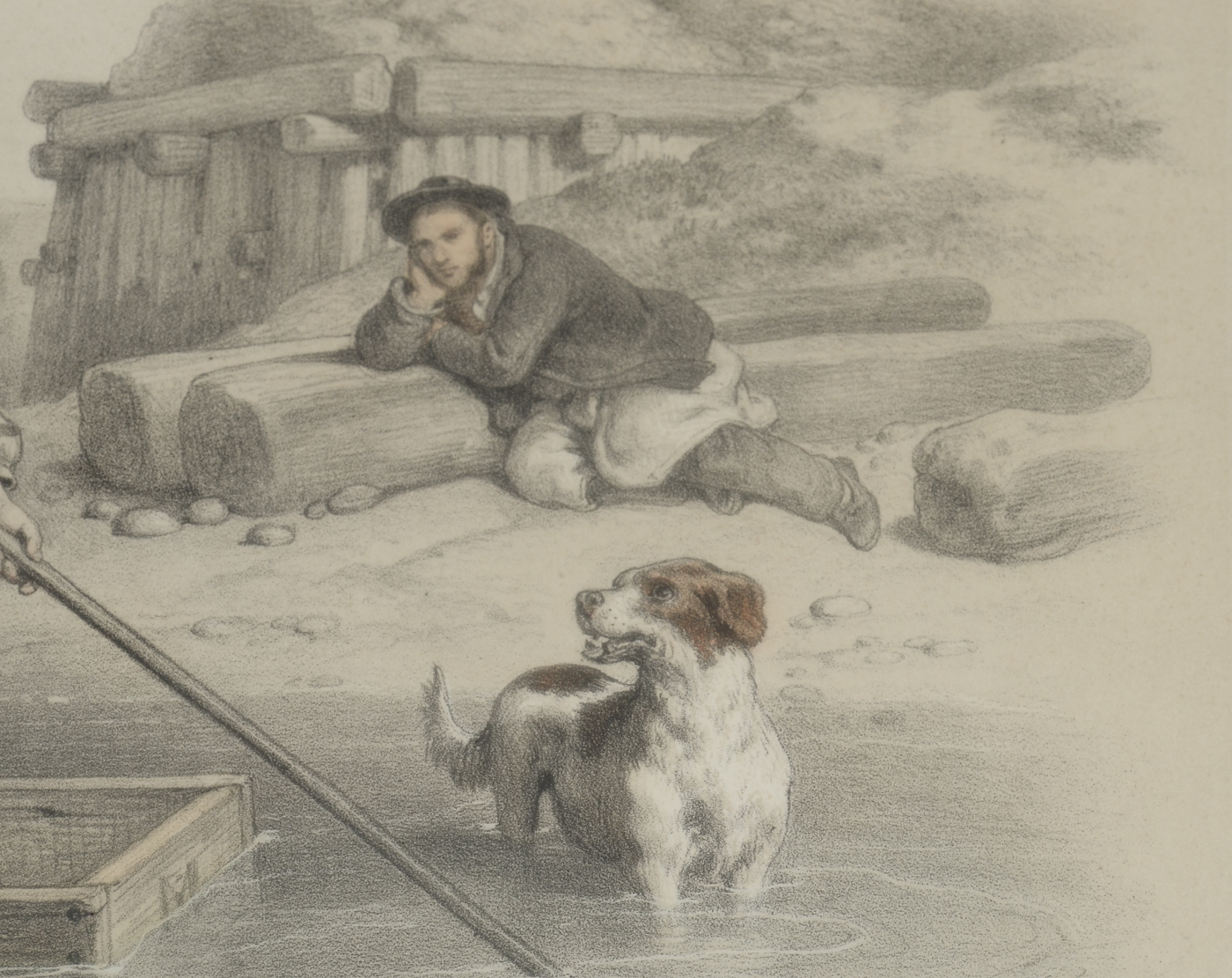 Two Antique 19th-Century Lithographs after Francois Grenier