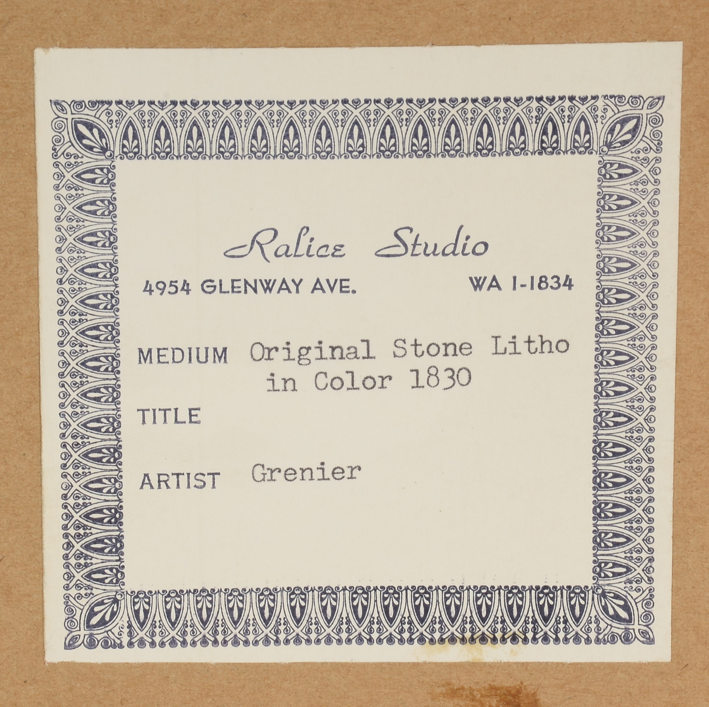 Two Antique 19th-Century Lithographs after Francois Grenier