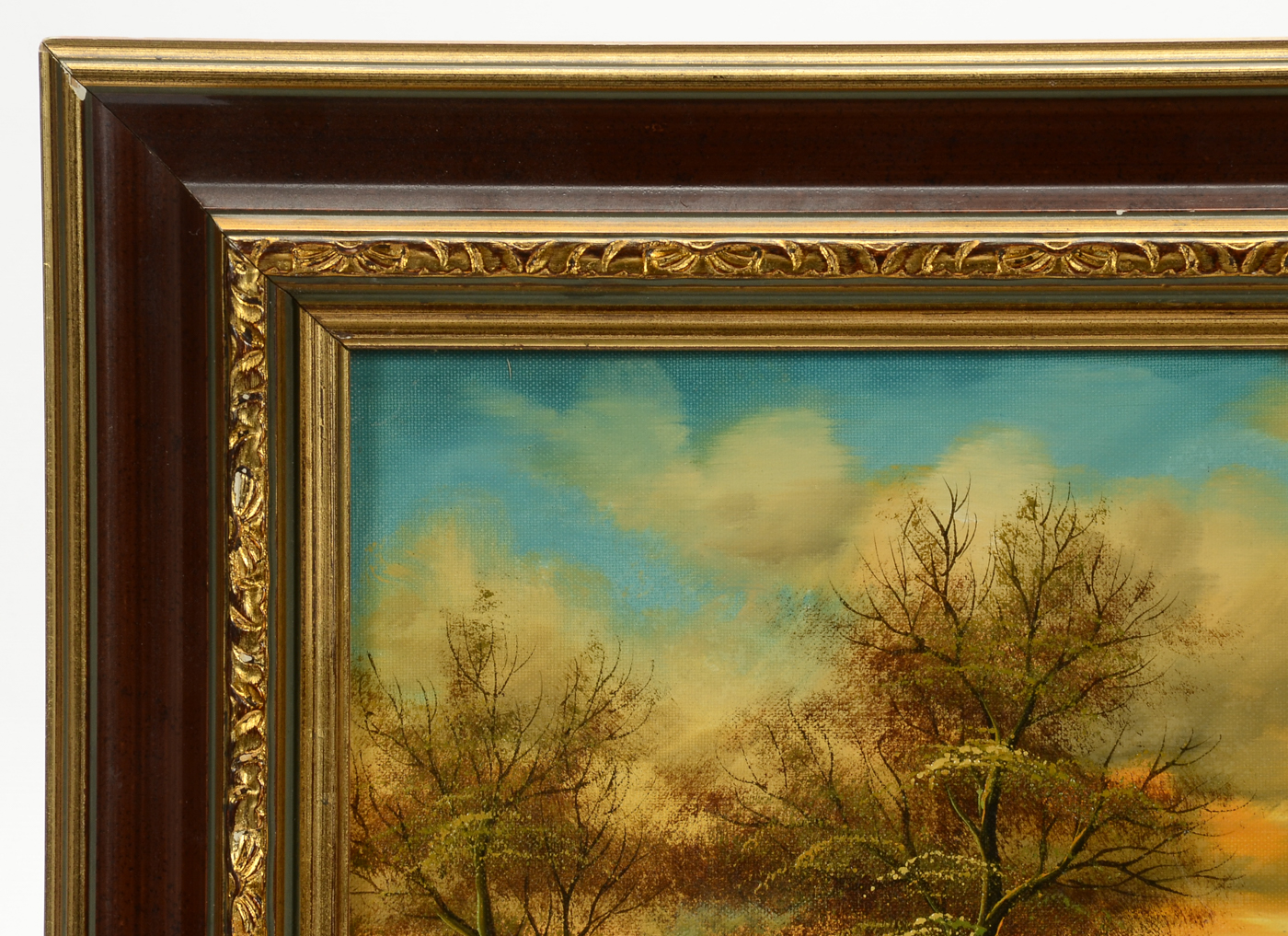 Pair of Fischer Original Decorative Genre Oil Paintings on Canvas