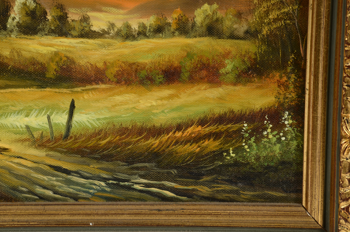 Pair of Fischer Original Decorative Genre Oil Paintings on Canvas