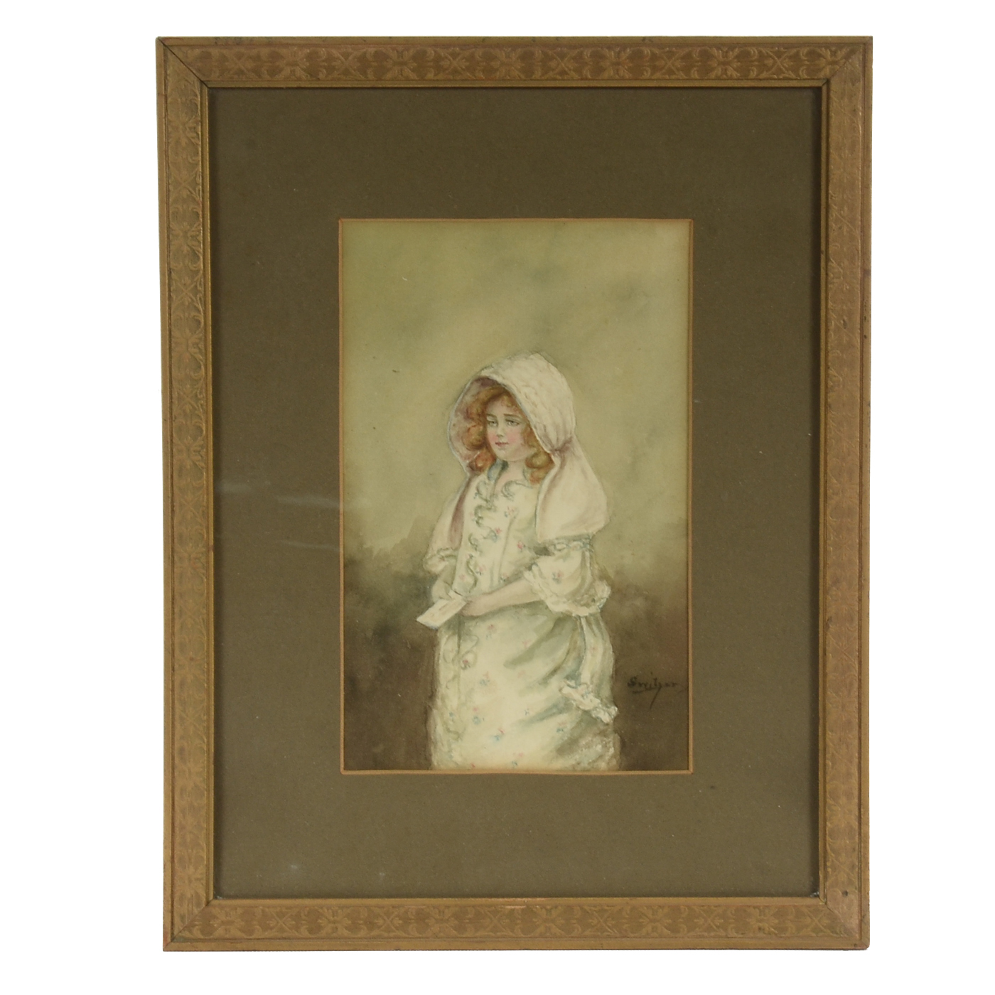 Switzer Signed Original Turn-of-the-Century Watercolor on Paper