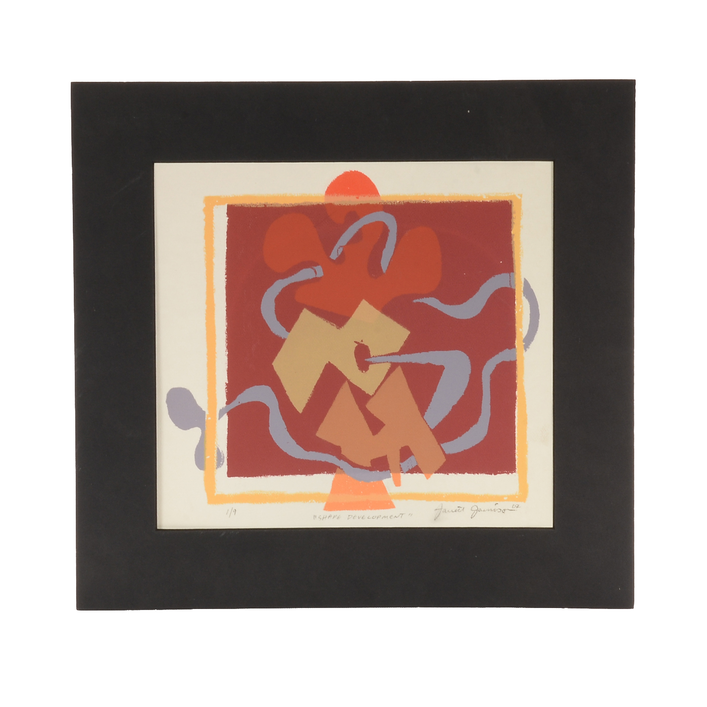 Janett Jamison 2007 Limited Edition Serigraph "Shape Development"