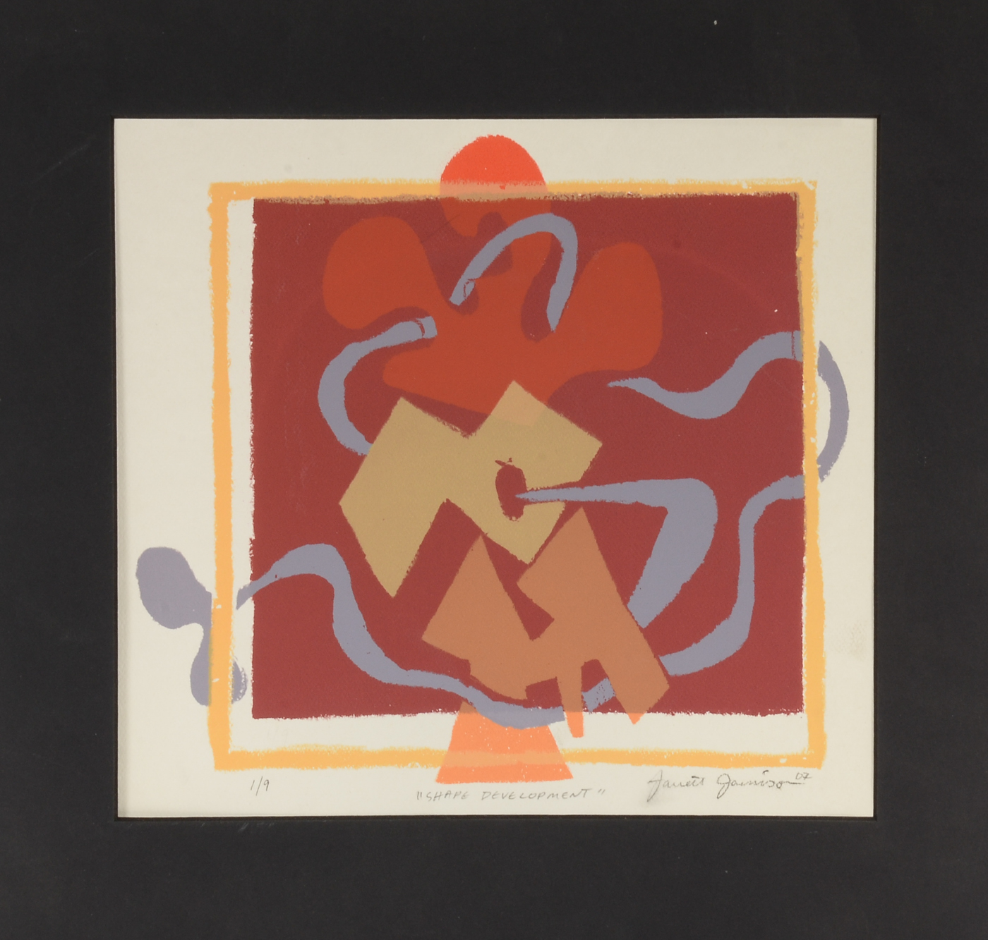 Janett Jamison 2007 Limited Edition Serigraph "Shape Development"