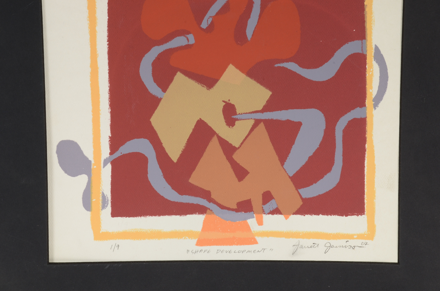 Janett Jamison 2007 Limited Edition Serigraph "Shape Development"