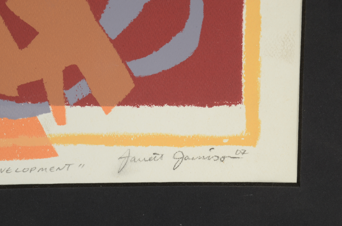 Janett Jamison 2007 Limited Edition Serigraph "Shape Development"