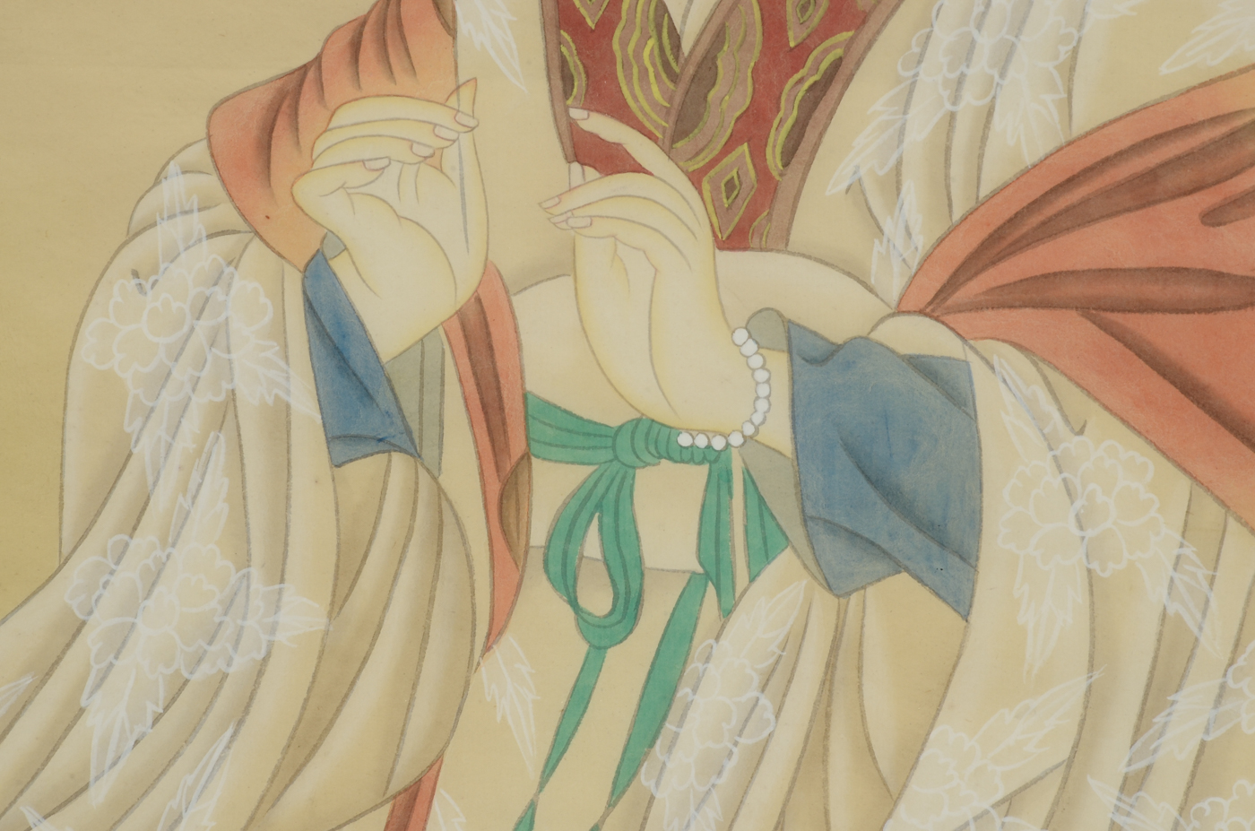 Large Contemporary Original Chinese Gouache Painting on Paper