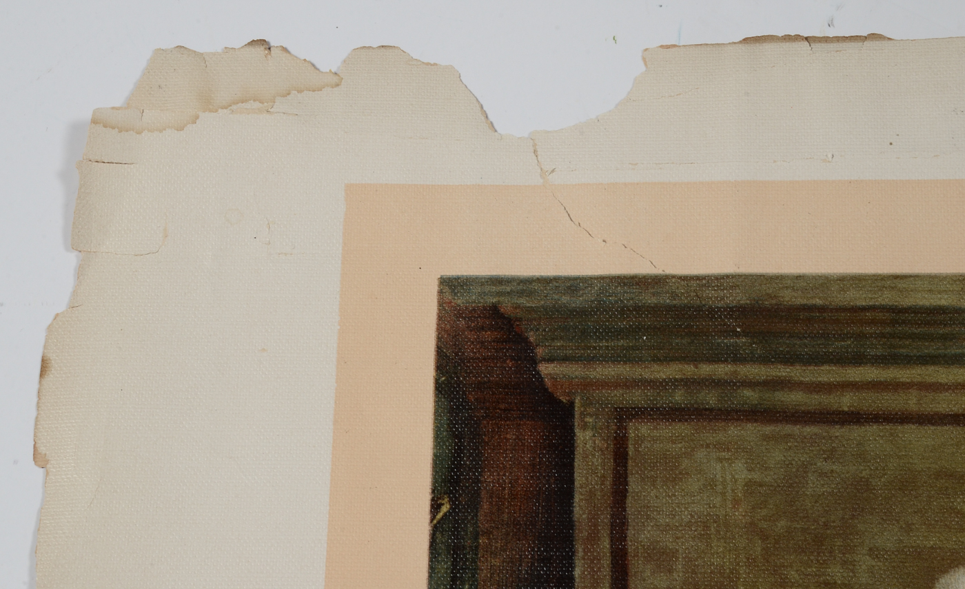 Antique 1893 Early Offset Lithograph after C. H. Weisgerber "Birth of Our Nation's Flag" Inscribed to L. C. Schrickel of Cincinnati