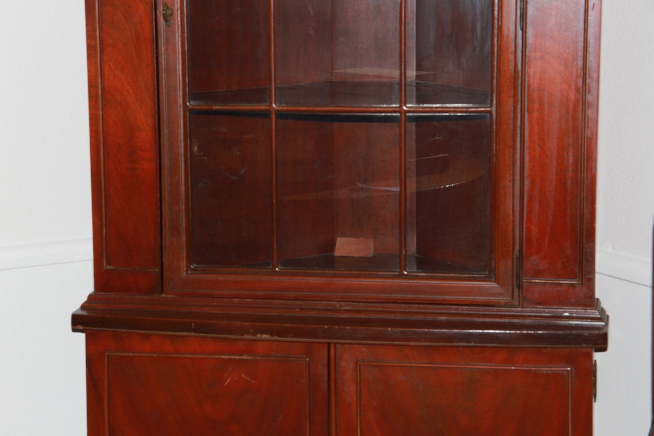Vintage Mahogany Corner Cabinet