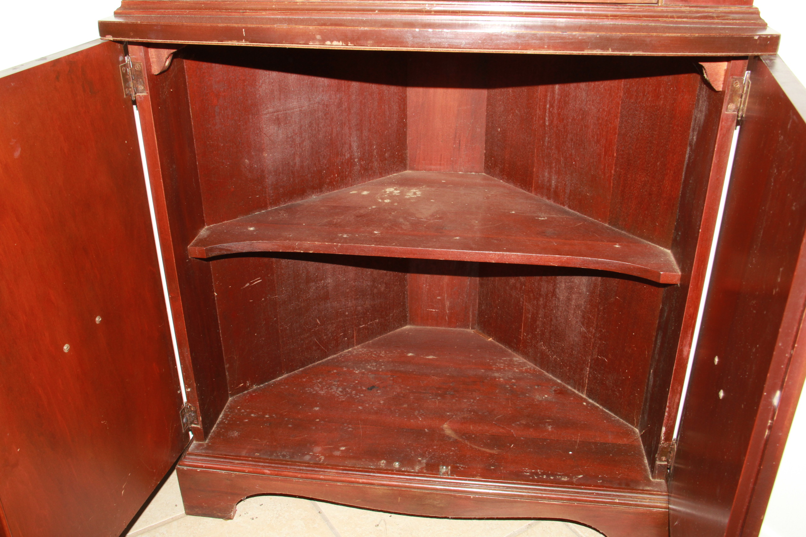 Vintage Mahogany Corner Cabinet