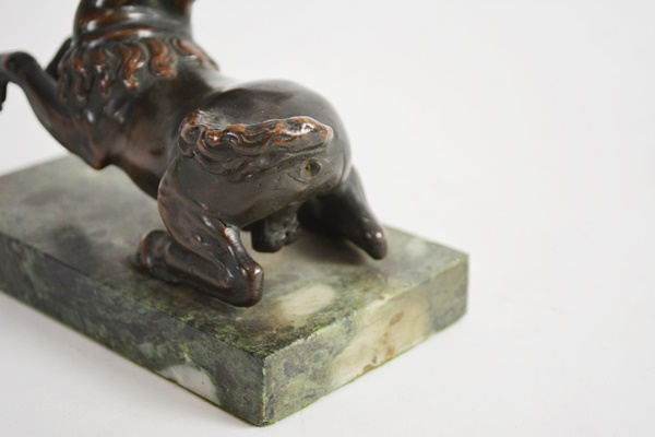 Vintage Bronze Centaur With Mother of Pearl Sword Statue