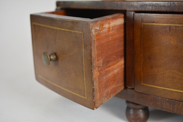 Vintage Three Drawer Table Top Wood MIrror