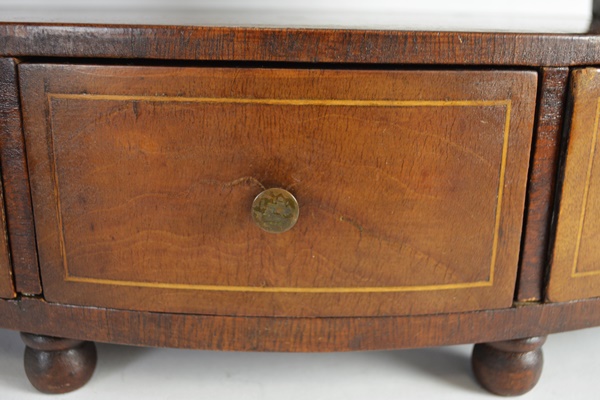 Vintage Three Drawer Table Top Wood MIrror