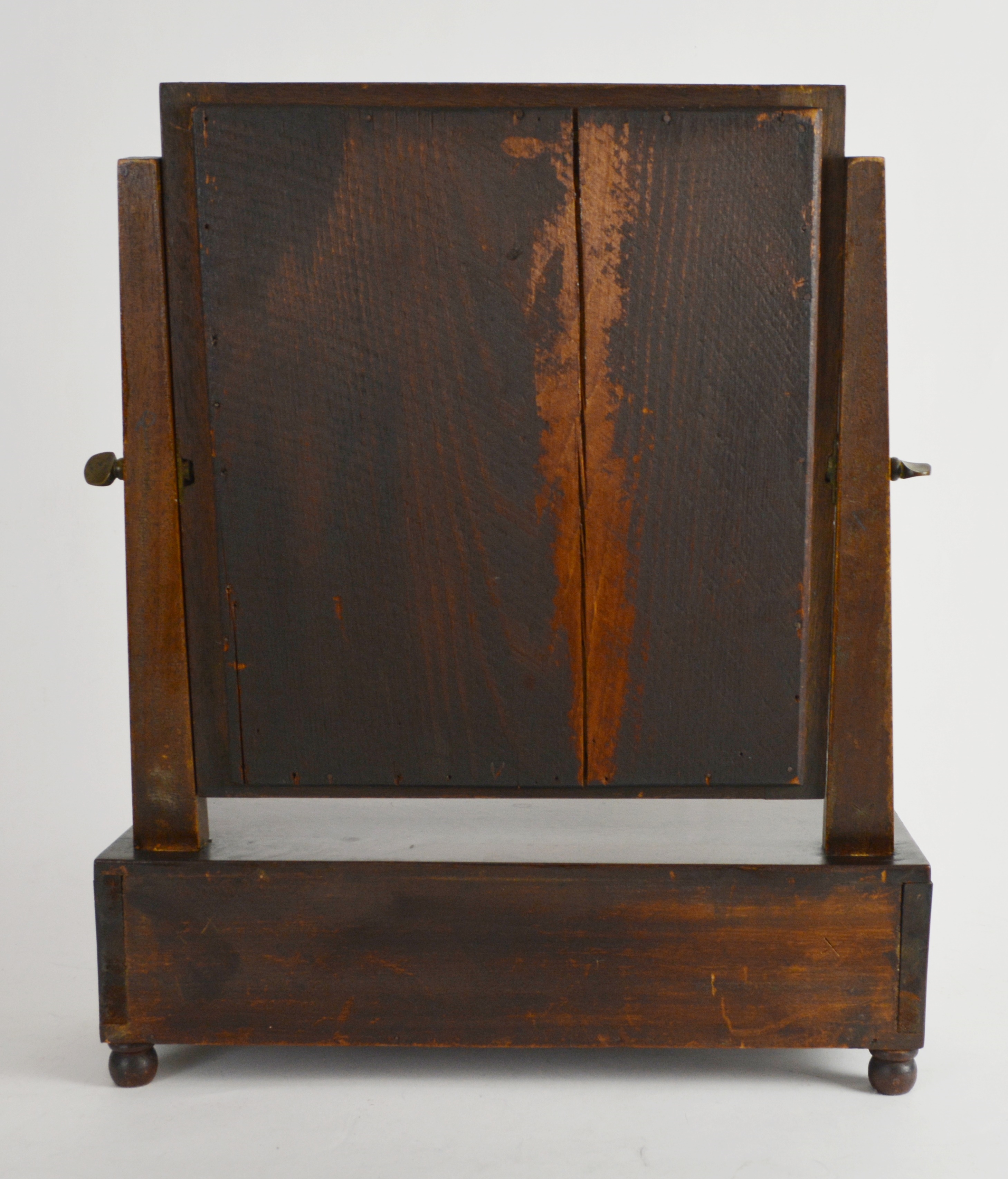 Vintage Three Drawer Table Top Wood MIrror