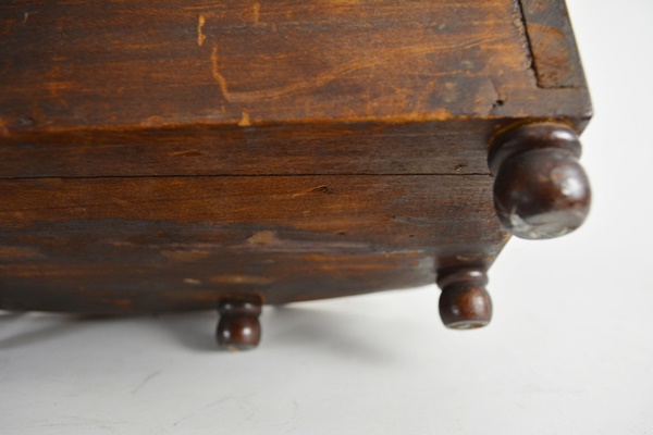 Vintage Three Drawer Table Top Wood MIrror