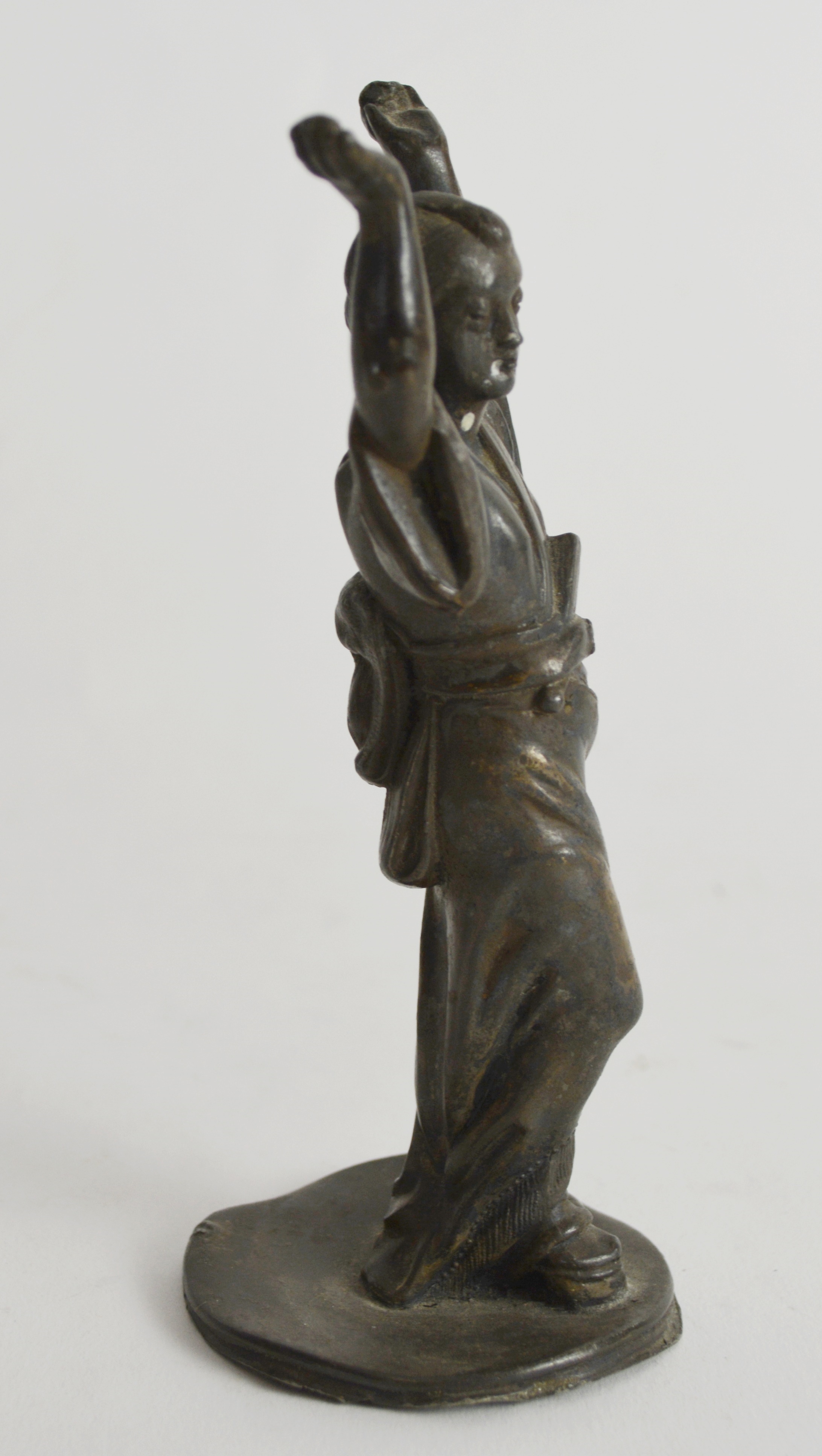 Metal Dragon Bowl and Figurine