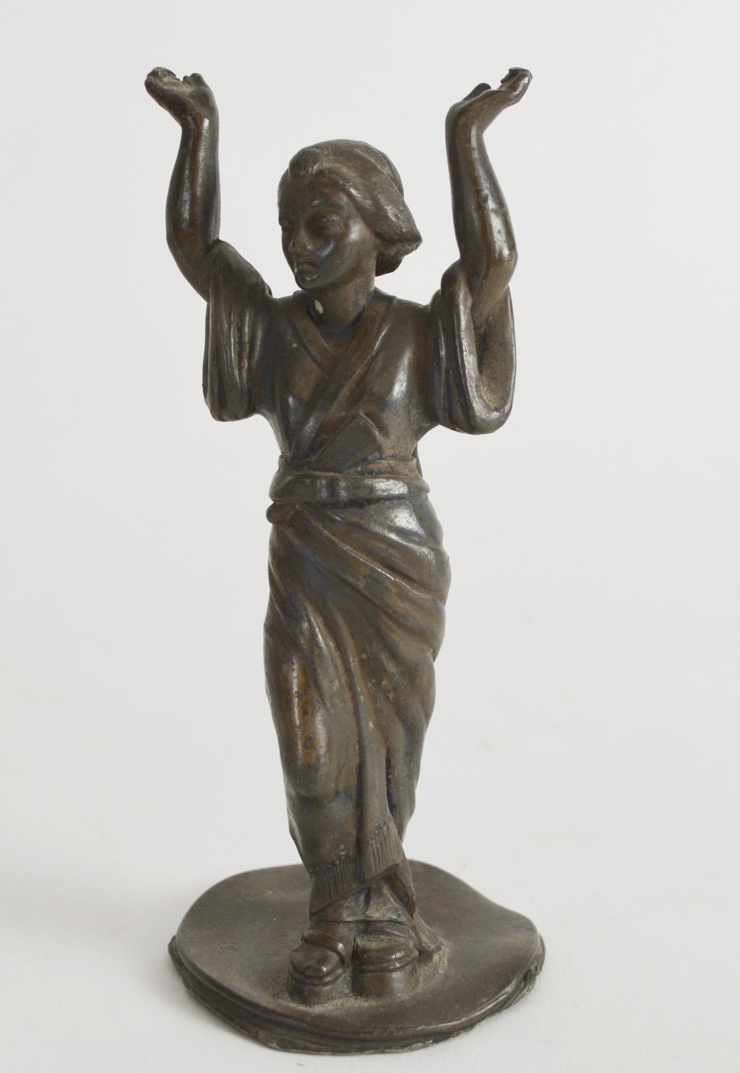 Metal Dragon Bowl and Figurine