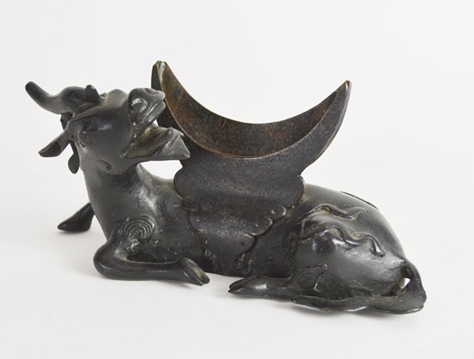 Metal Dragon Bowl and Figurine