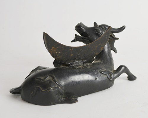 Metal Dragon Bowl and Figurine