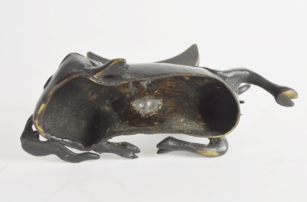 Metal Dragon Bowl and Figurine