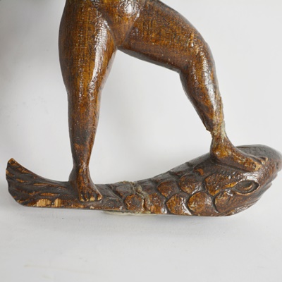 Two Carved Cherub Wood Wall Hanging