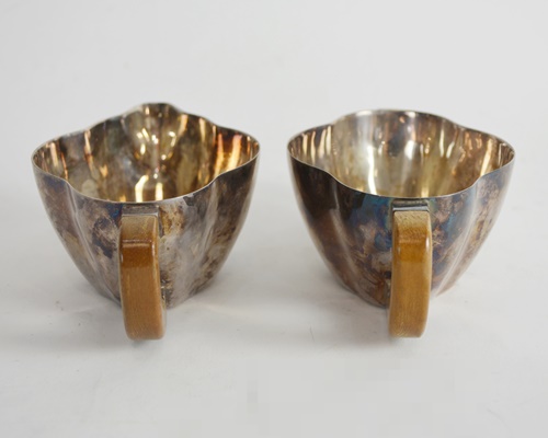 Silver Plated Lobed Cream and Sugar Set