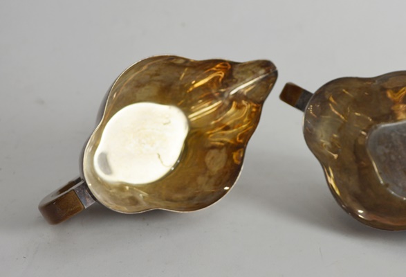 Silver Plated Lobed Cream and Sugar Set