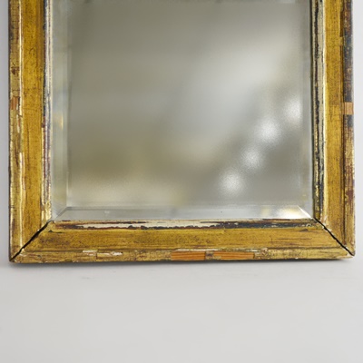 Antique Gilt Wood Beveled Mirror