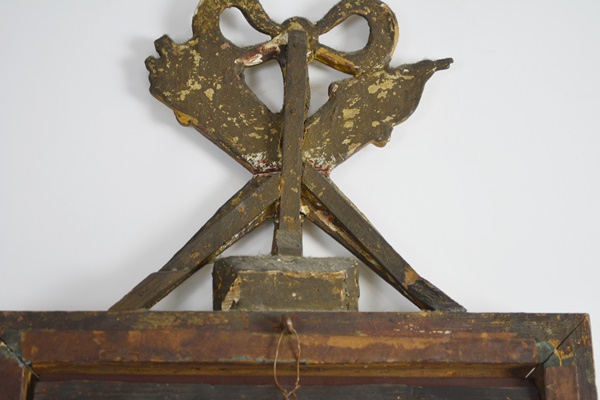 Antique Gilt Wood Beveled Mirror