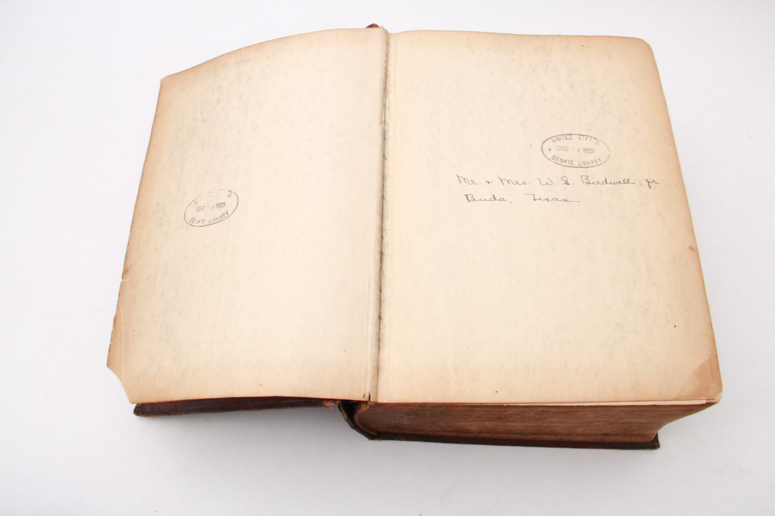 1923 Webster Dictionary From the U.S. Senate Library