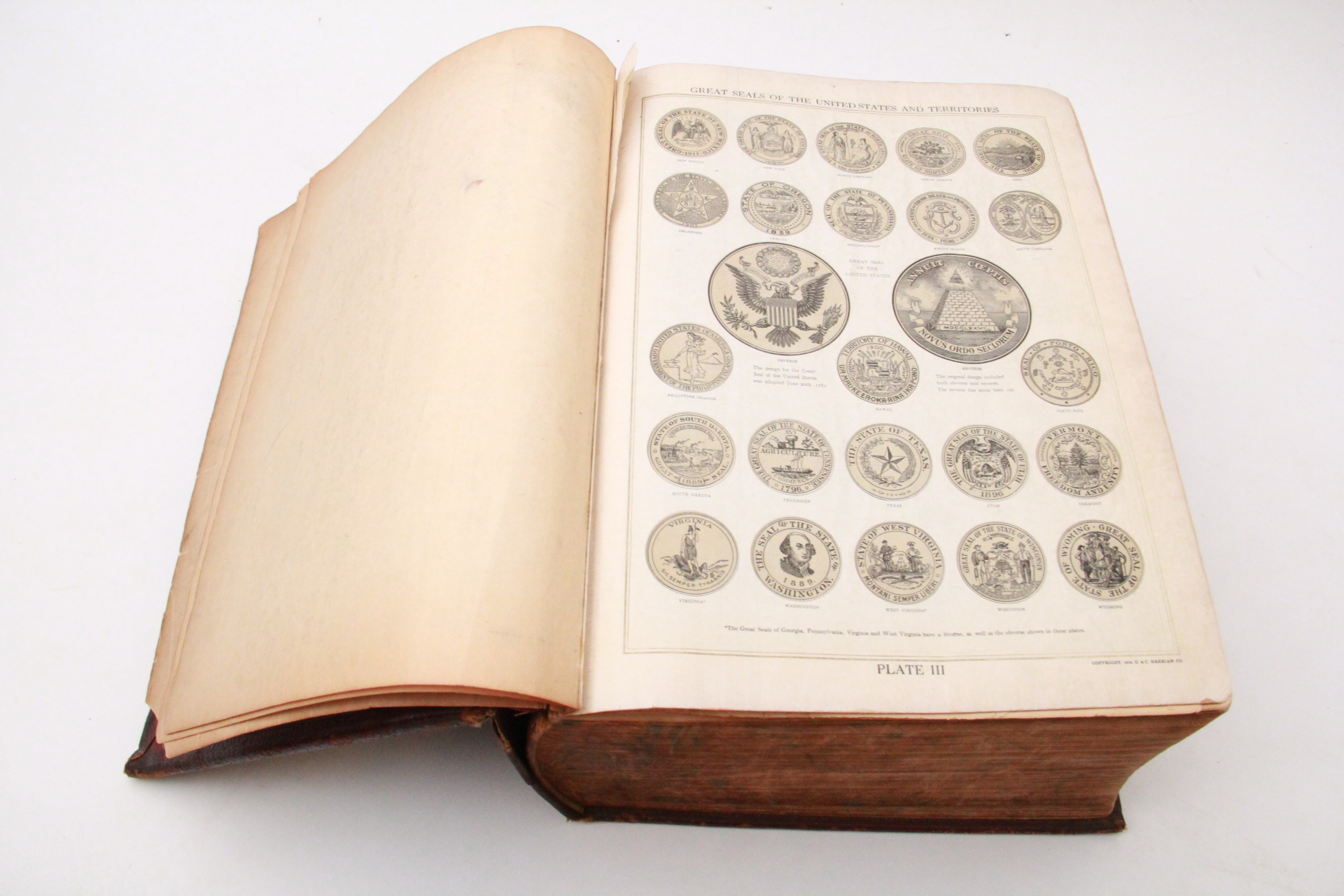 1923 Webster Dictionary From the U.S. Senate Library