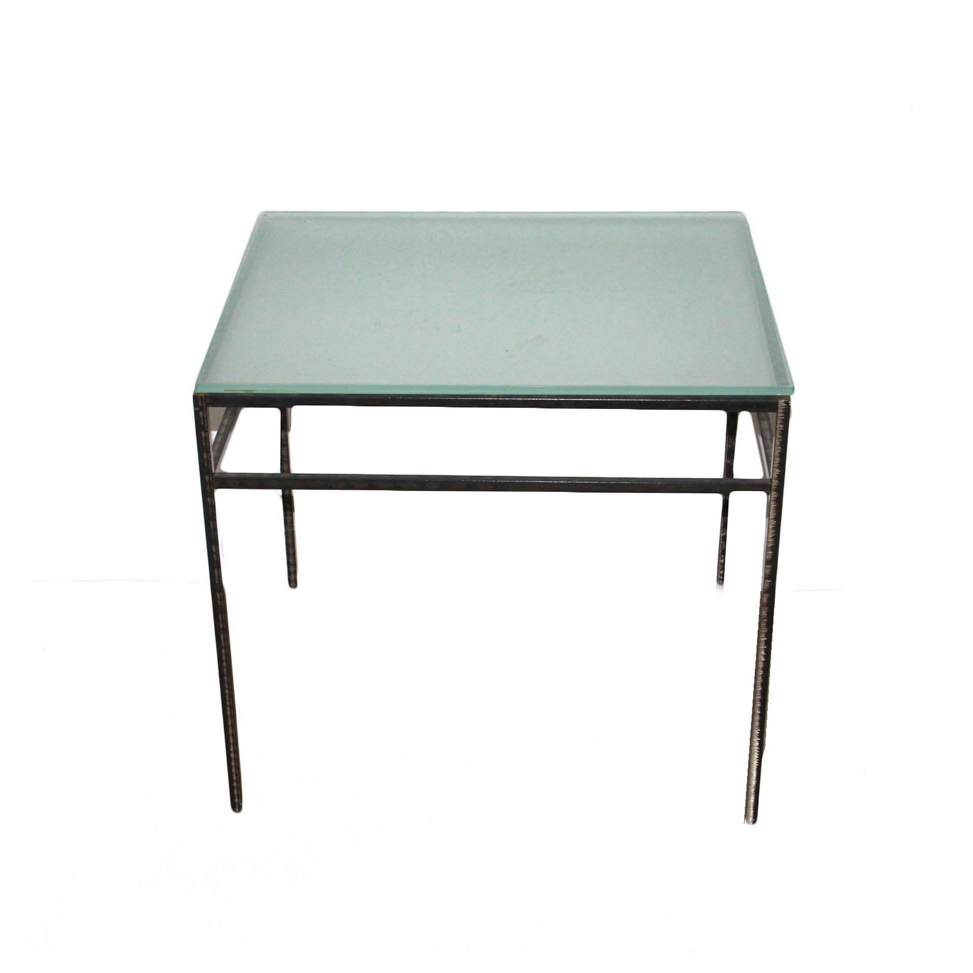 Contemporary Glass Top End Table