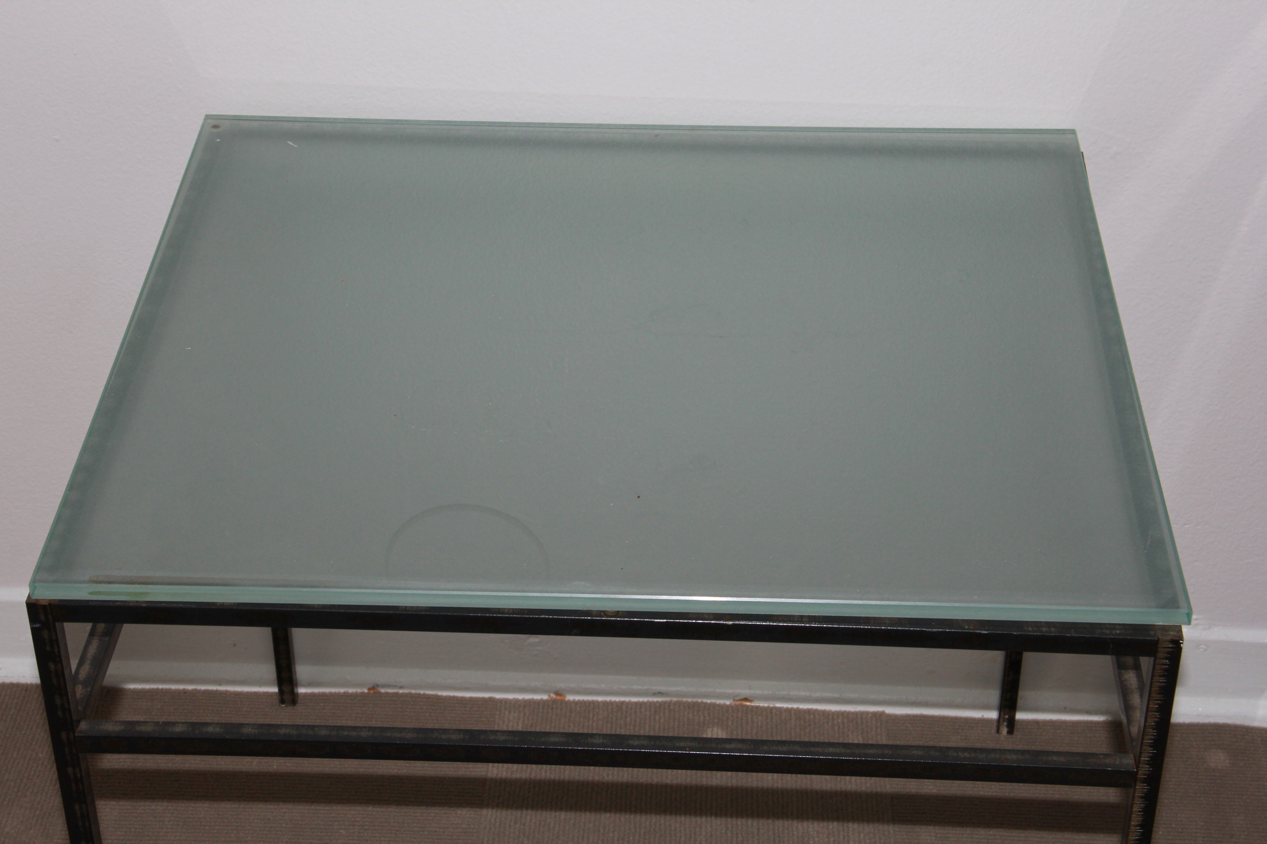Contemporary Glass Top End Table