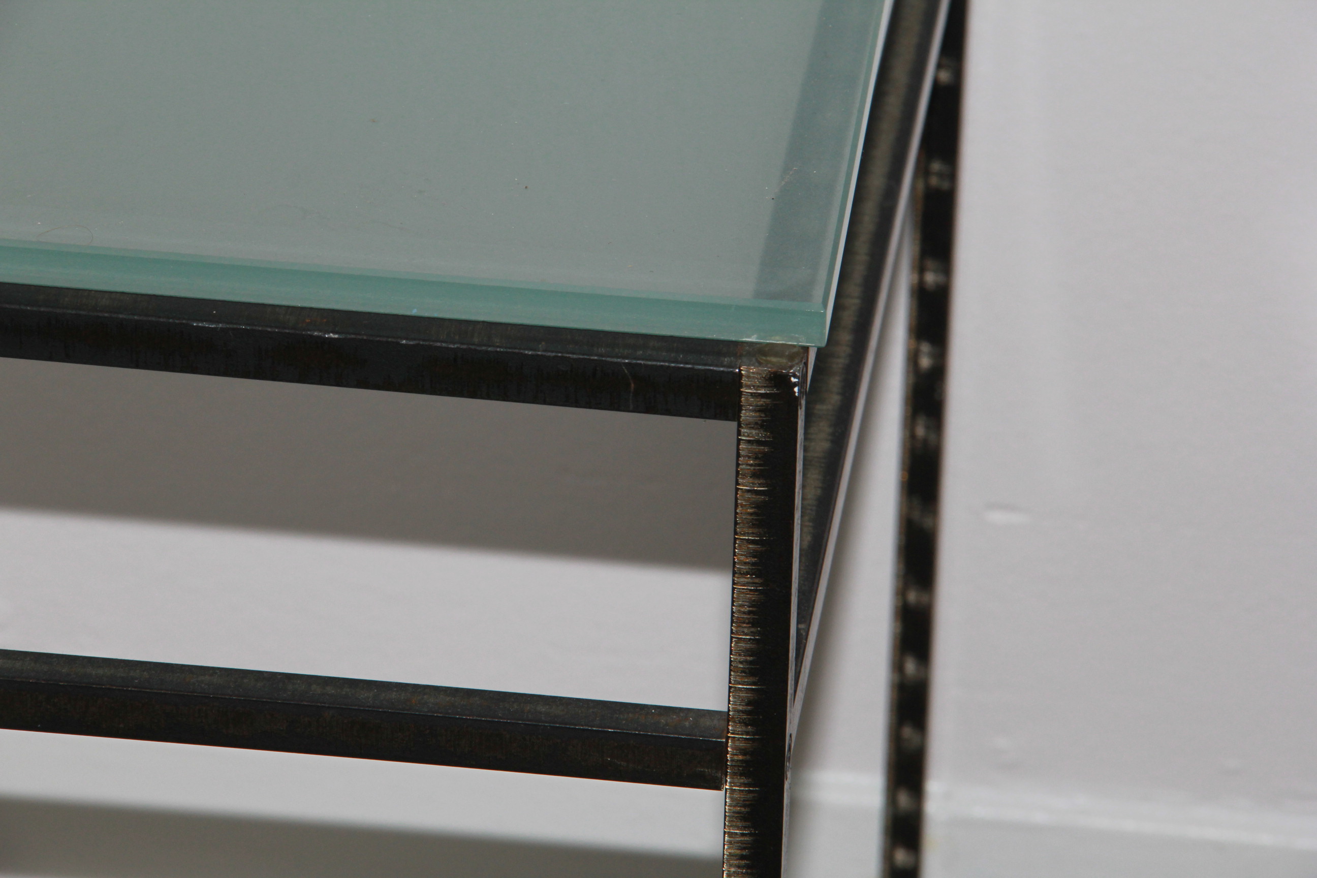 Contemporary Glass Top End Table