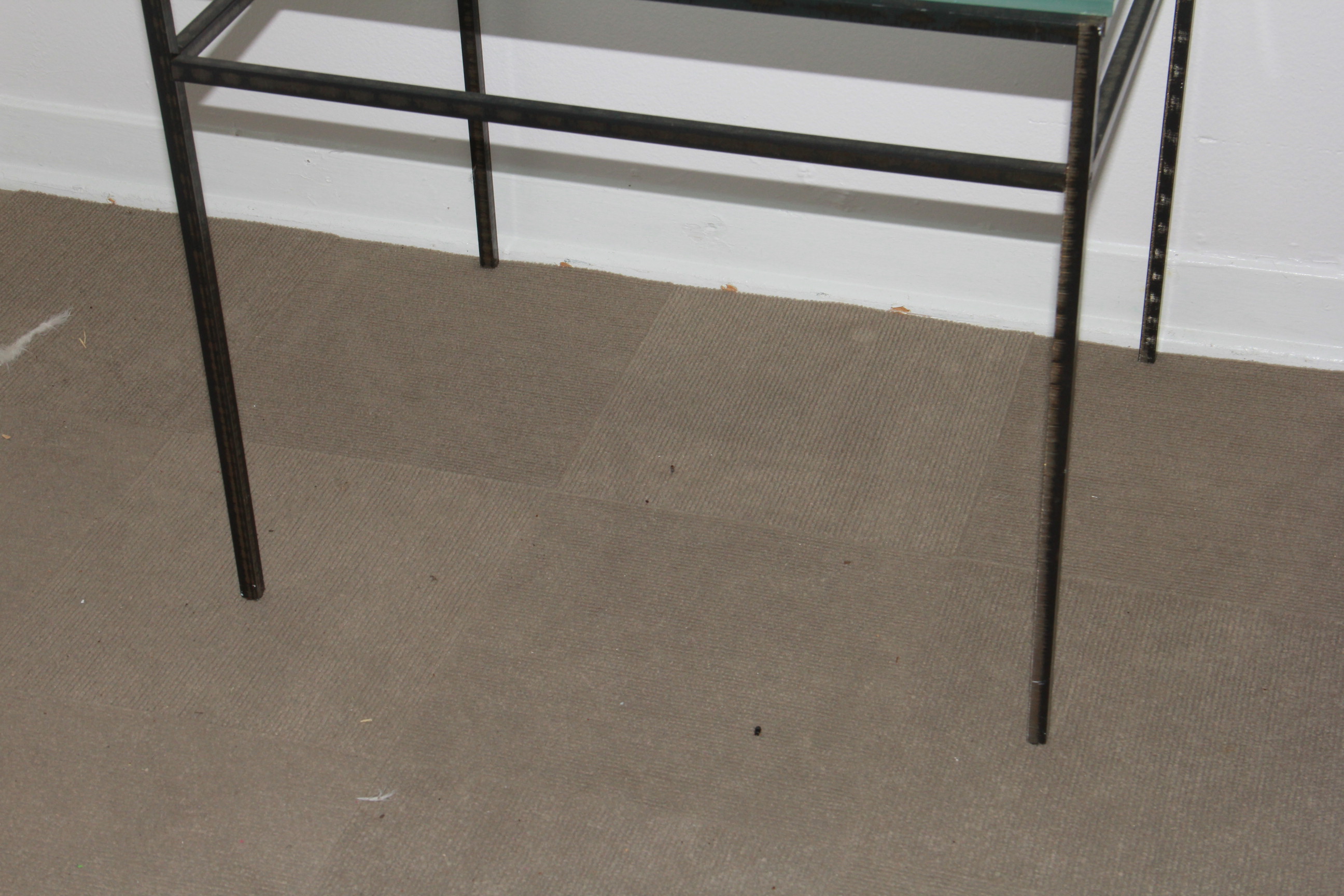 Contemporary Glass Top End Table