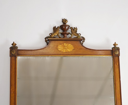 Antique American Federal Period Wood Wall Mirror